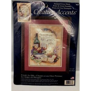 NIP Creative Accents 7978 Friends are Life's Greatest Gifts Stamped Cross Stitch
